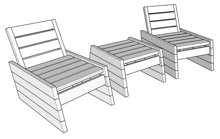 Modern Poolside Deck Chair